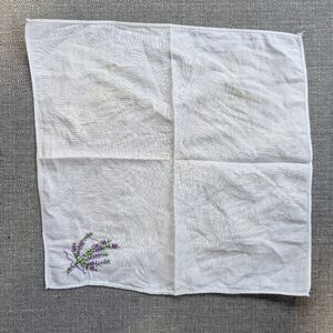 Pair Of Hankies With Heather Flowers Embroidery